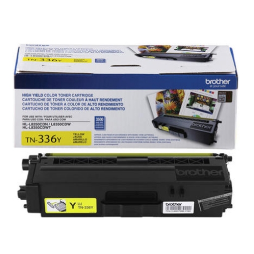 Picture of Brother TN-336y High Yield Yellow Toner Cartridge (3500 Yield)