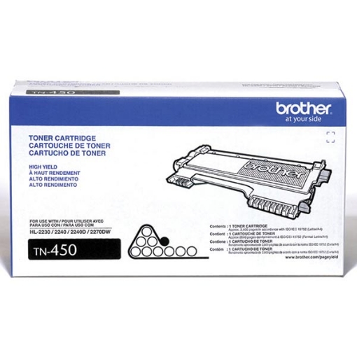 Picture of Brother TN-450 High Yield Black Toner Cartridge (2600 Yield)