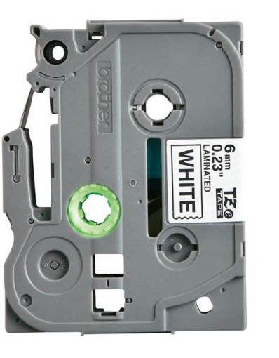 Picture of Compatible TZe-211 (TZ-211) Black on White P-Touch Label Tape (1/4" x 26')