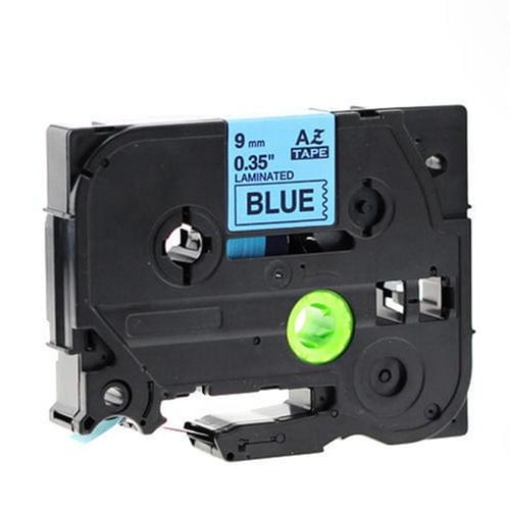 Picture of Compatible TZe-521 (TZ521) Black on Blue Label Tape (3/8"x26' yield)