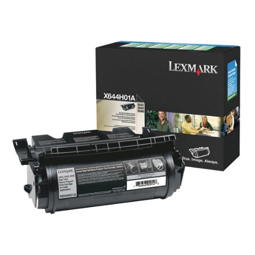 Picture of Lexmark X644H01A Black Print Cartridge (21000 Yield)