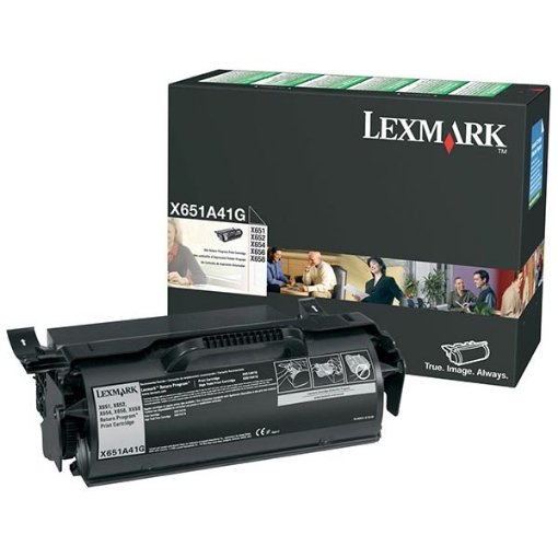 Picture of Lexmark X651A41G Black Print Cartridge (7000 Yield)