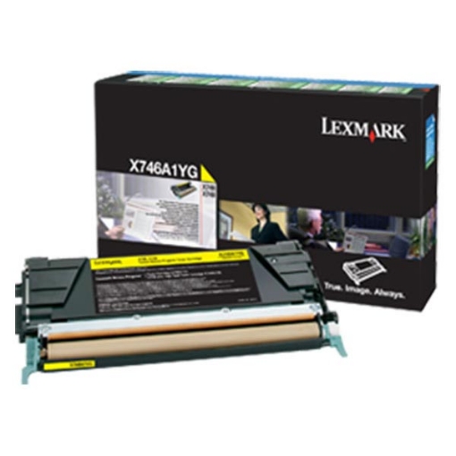 Picture of Lexmark X746A1YG Yellow Toner (7000 Yield)