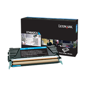 Show details for Lexmark X746A2CG Cyan Toner (7000 Yield) Picture of Lexmark X746A2CG Cyan Toner (7000 Yield)