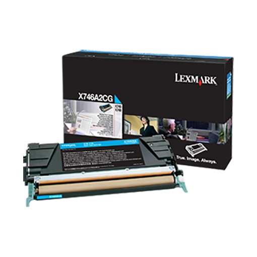 Picture of Lexmark X746A2CG Cyan Toner (7000 Yield)