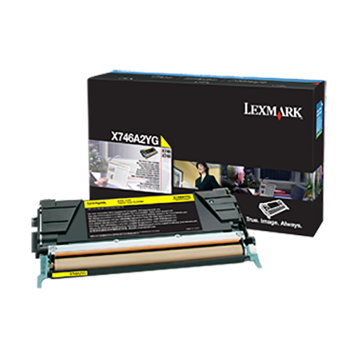 Picture of Lexmark X746A2YG Yellow Toner (7000 Yield)