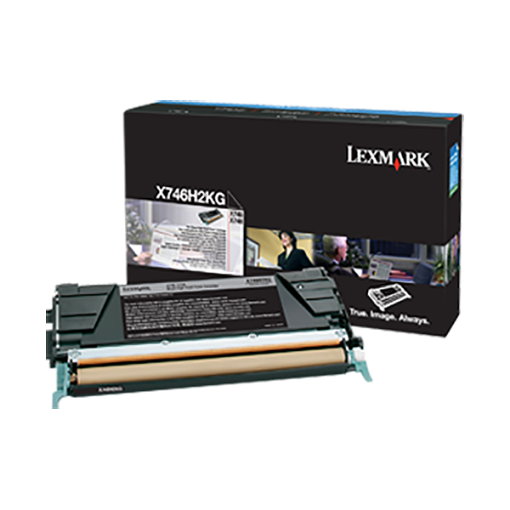 Picture of Lexmark X746H2KG High Yield Black Toner (12000 Yield)