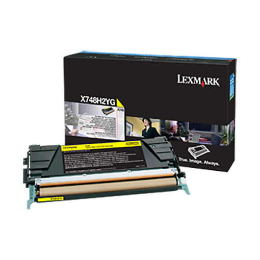 Picture of Lexmark X748H2YG High Yield Yellow Toner (10000 Yield)