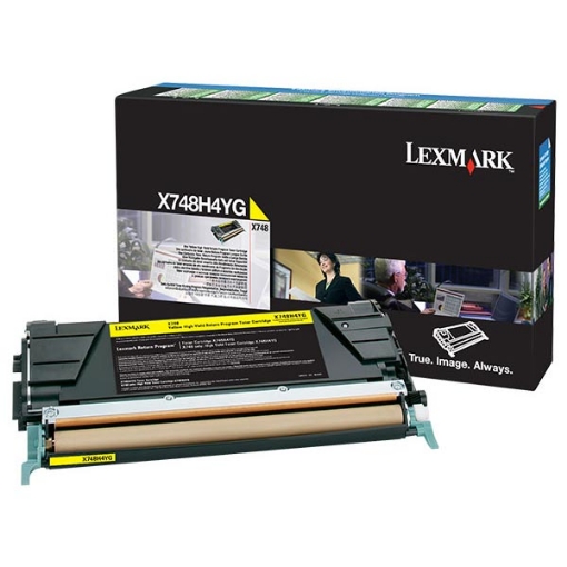 Picture of Lexmark X748H4YG High Yield Yellow Toner (10000 Yield)